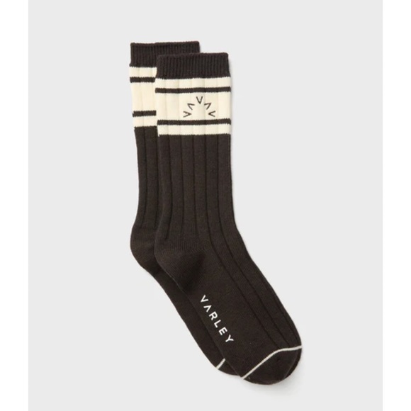 Varley Accessories - NEW VARLEY Coffee Bean Malissa Plush Wide Rib Sock BrownOff White Cashmere